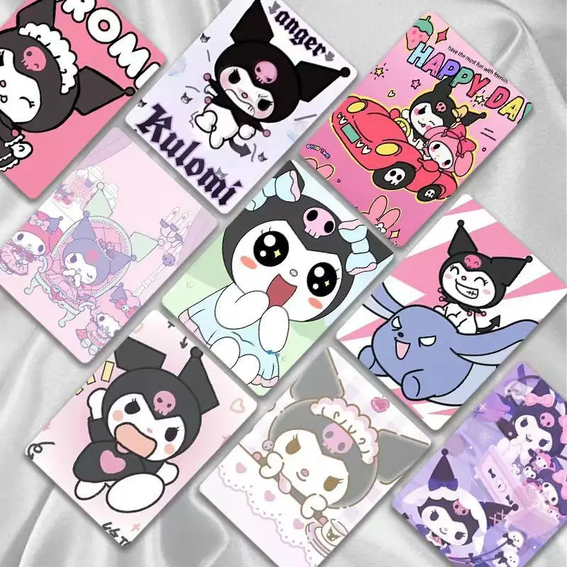 50PCS INS Cartoon Laser Card Kawaii Mikko Anime Sanrio Kuromi My Melody Cute Comic Gift Card Set Surprise Creative Gifts