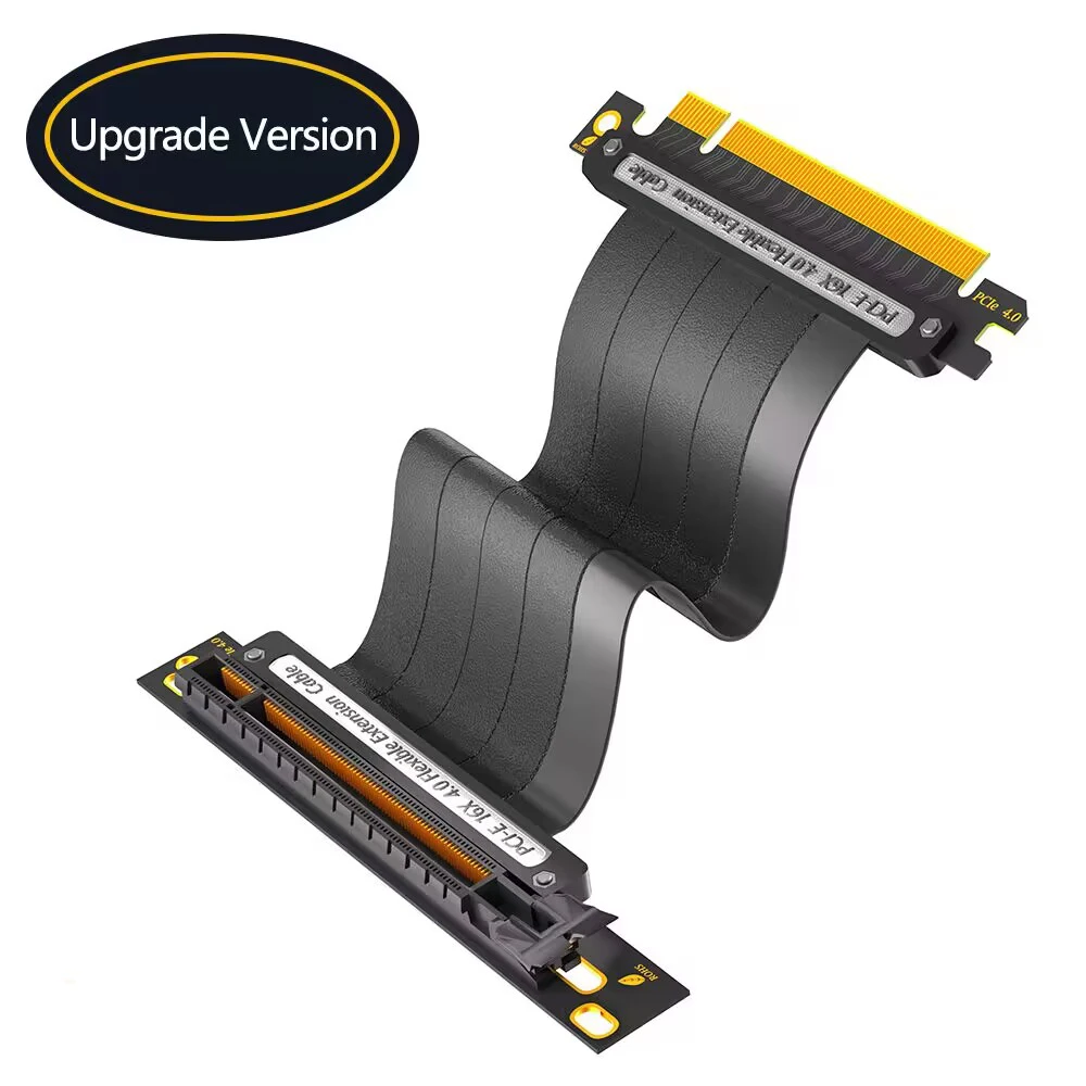 Câble Riser PCIe 4.0 X16 à 90 degrés pour GPU PCIe 4.0/3.0, Câble Riser GPU Haute Vitesse, Longueur 200/250/300mm