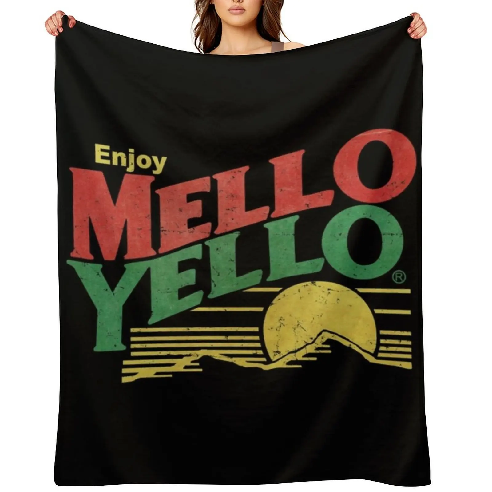 Mello Yello Essential . Throw Blanket Plush Warm Giant Sofa Beach Blankets