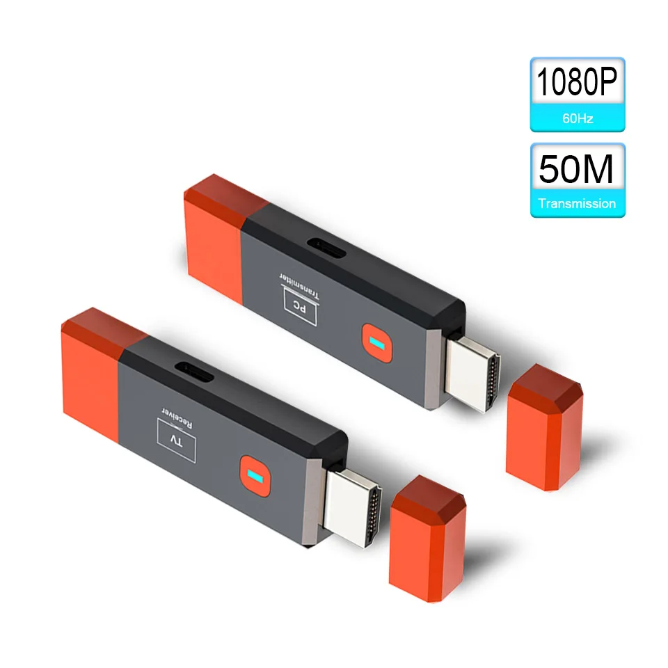50M HDMI Wireless Extender HDMI Video Transmitter Receiver 1080P Wireless HDMI Display TV Stick Adapter for PS4 Camera PC To TV