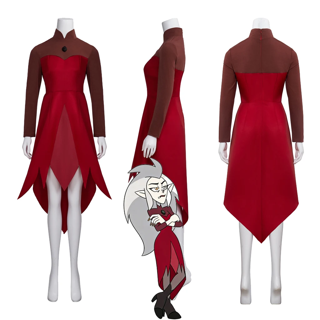 

Anime Owl Cosplay House Edalyn Clawthorne Cosplay Costume Red Ball Gown Women Edalyn Fighting Outfits Halloween Party Suit