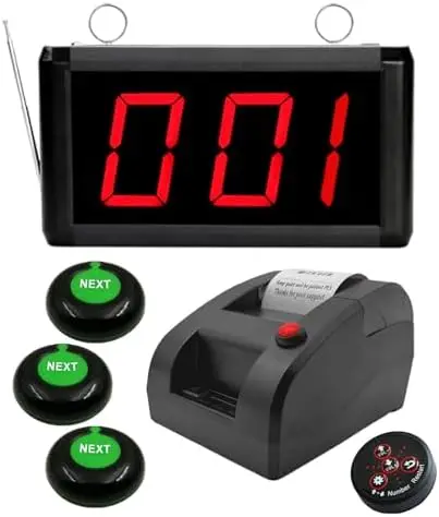 Wireless Led Display Waiting Queue Call System Ticket Number Calling System