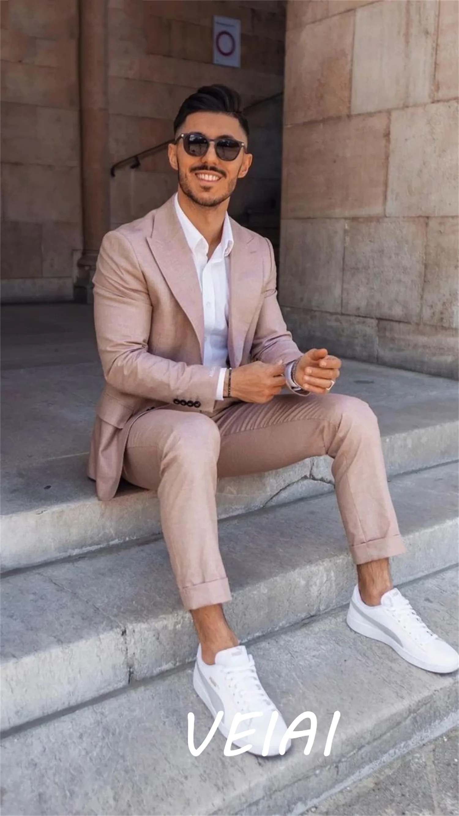 Trajes personalizados de felpa para hombre, conjuntos de chaqueta de dos botones con solapa de pico, traje de negocios para hombre, traje de boda para graduación, conjuntos de chaque