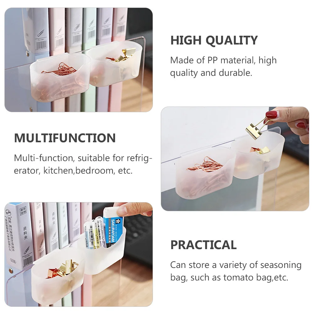 

8Pcs Fridge Hanging Box Plastic Organizer Seasoning Packet Holder Mini Storage Case for Kitchen Office Home Fridge Hanging Box