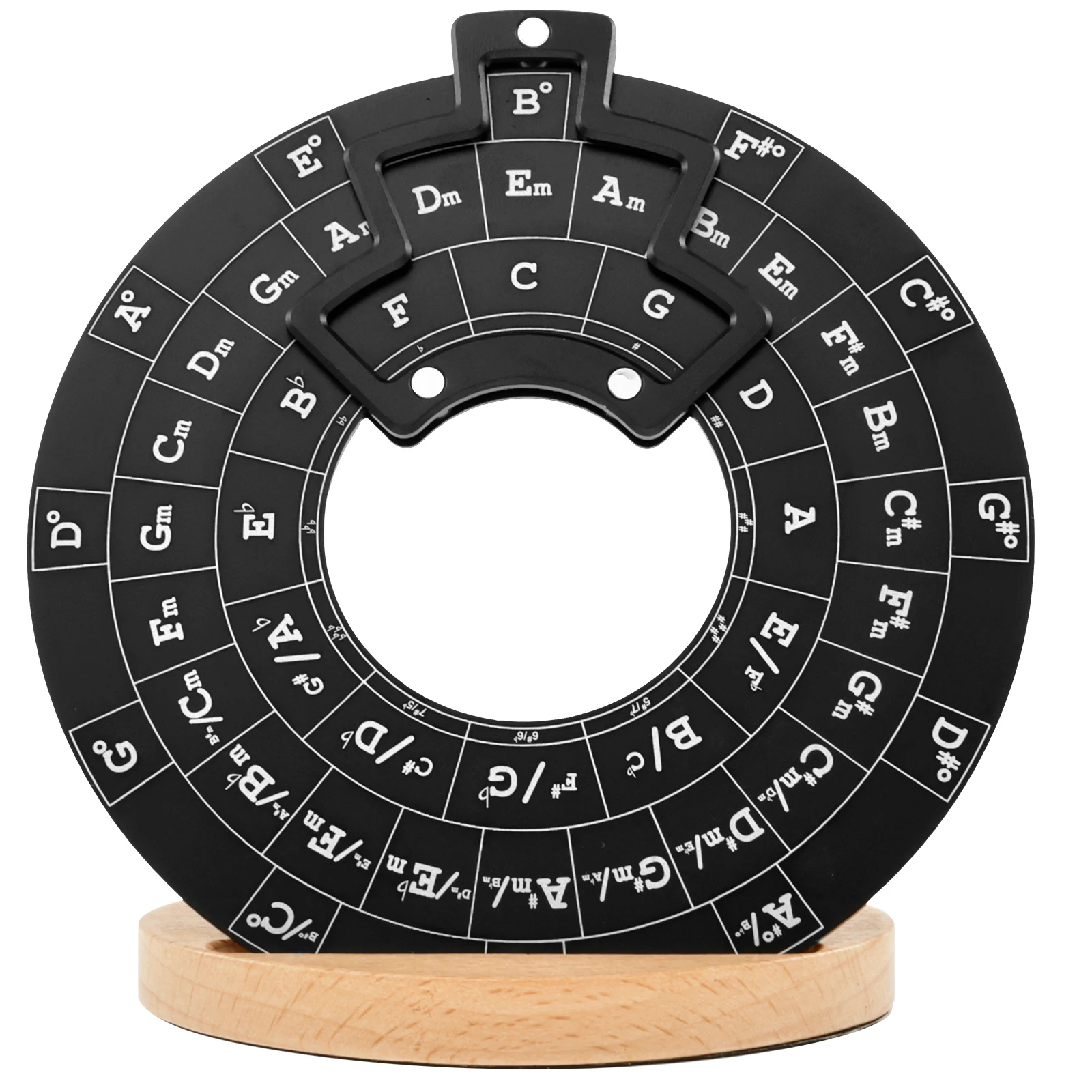 Circle of Fifths Wheel Guitar Music Theory Disc Circle of Fifths with Stand Holder Easy to Use Circle of Fifths Portable Circle