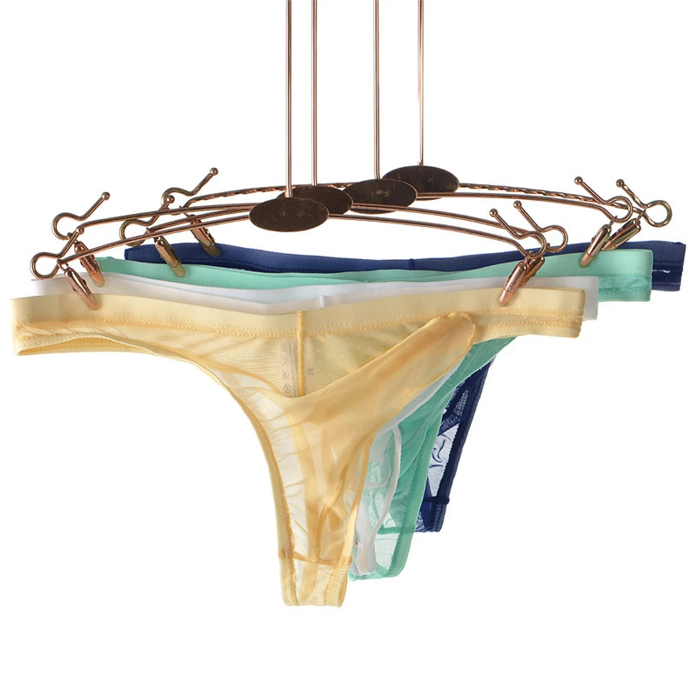 

Men Seamless Mesh Briefs Underwear For Hot Man Thong Transparent Panties Low Rise Bikini Gay Sissy Pouch Summer Men's Panties