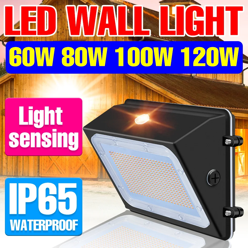 LED Außenbeleuchtung Strahler 220V Straßenlaterne Glühbirne Flutlicht IP65 Wasserdichte Wandleuchte 60W 80W 100W 120W Wandleuchte Lampe