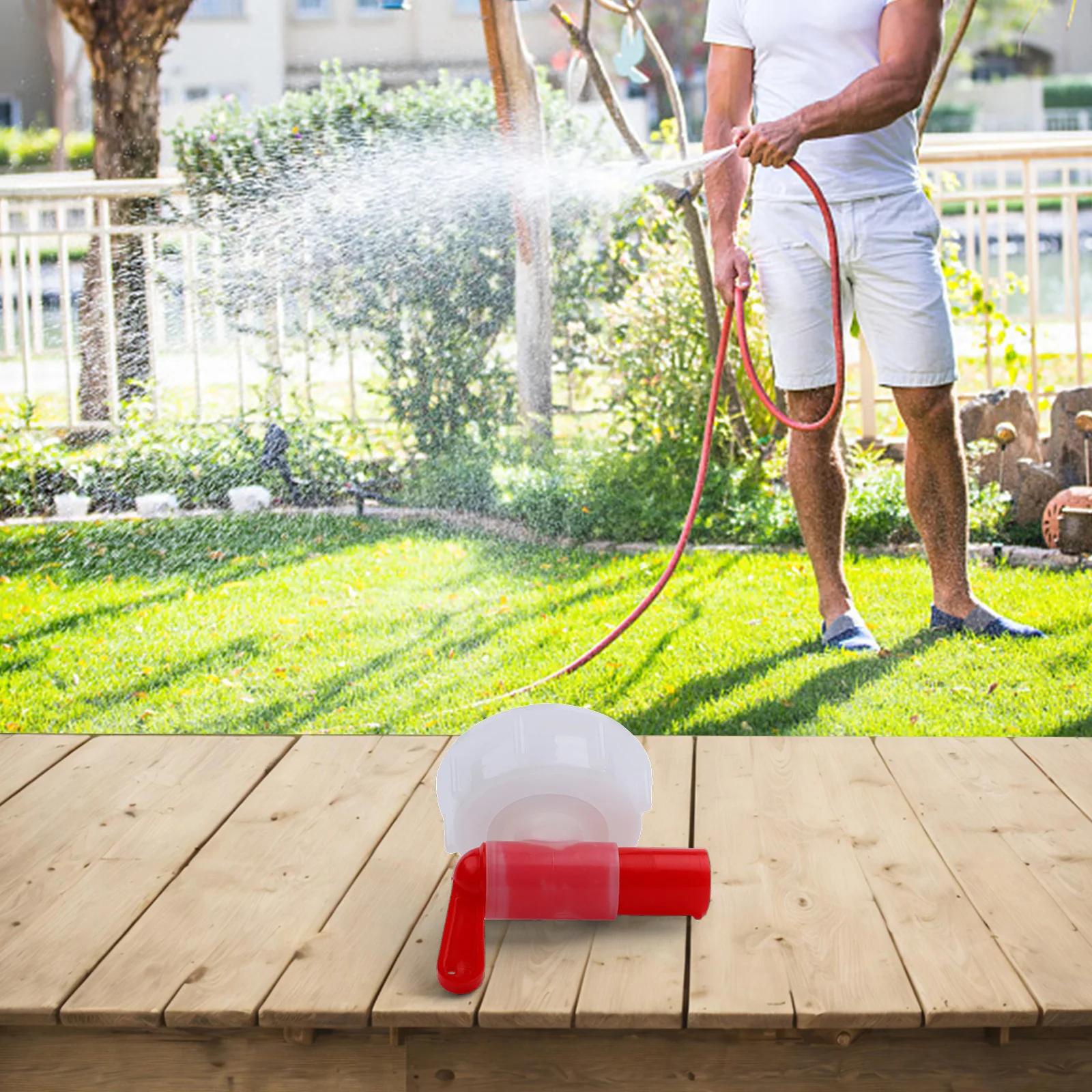 1/2Pcs DN61 61mm Gartenbau Pflanze Nährstoff Lösung Wasserhahn Rot Weiß Kunststoff Wasserhahn Kunststoff Wasserhahn Garten im Freien Wasserhahn