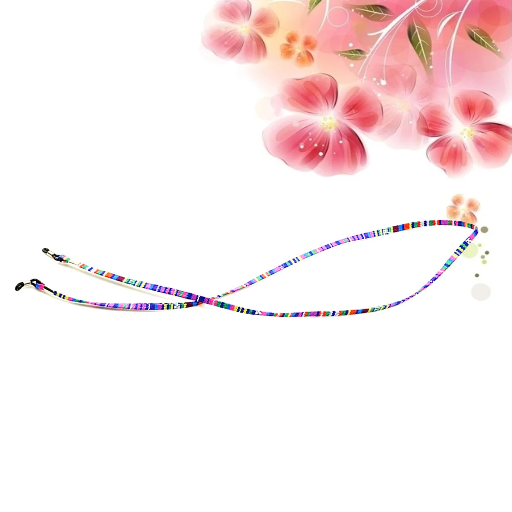 سلسلة نظارات مزخرفة أنيقة وخفيفة الوزن ومتينة للنساء غير قابلة للانزلاق ولا تسبب الحساسية باللون الأرجواني