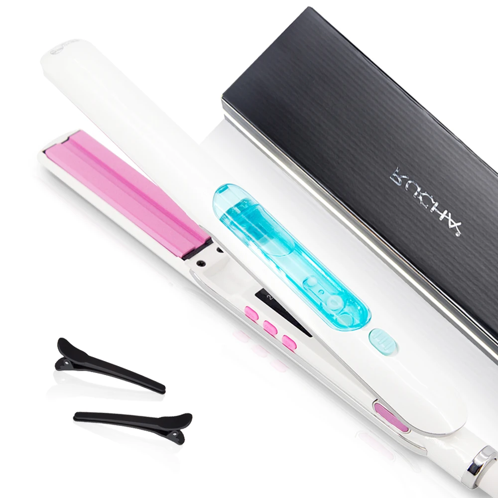 

Steam Hair Straightener Professional 230℃ Vapor Hair Flat Iron Ceramic Glazed Plate Smoothing Hair Styling Tool Wet and Dry Use