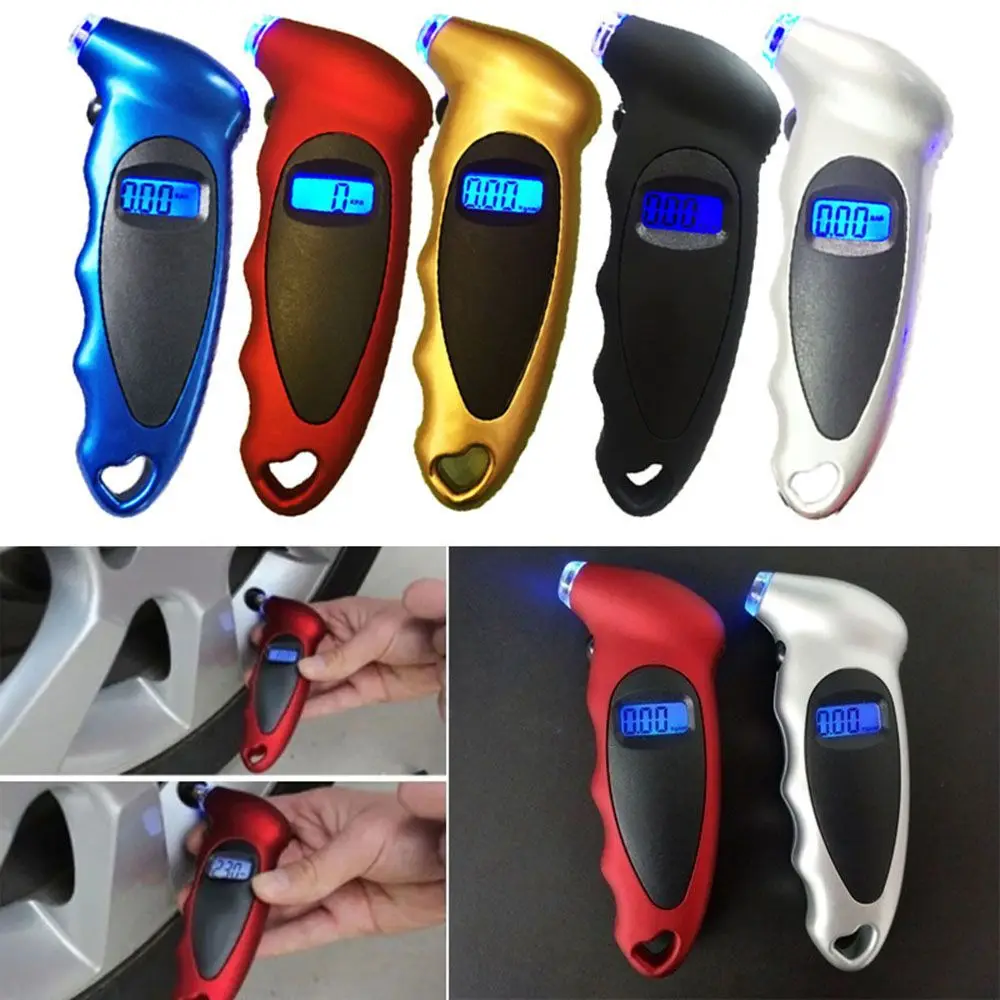 Fashion Safety Handheld LCD Digital Tire Tyre Gauge Tester Auto Air Pressure Car Tool