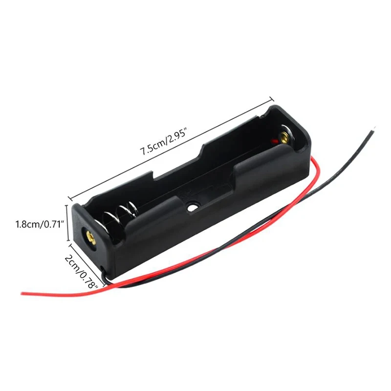 1/2/3pcs Hot Sell 18650 Power Bank Cases 1X 4X 18650 Battery Holder Storage Box Case 1 4 Slot Battery Container With Wire Lead