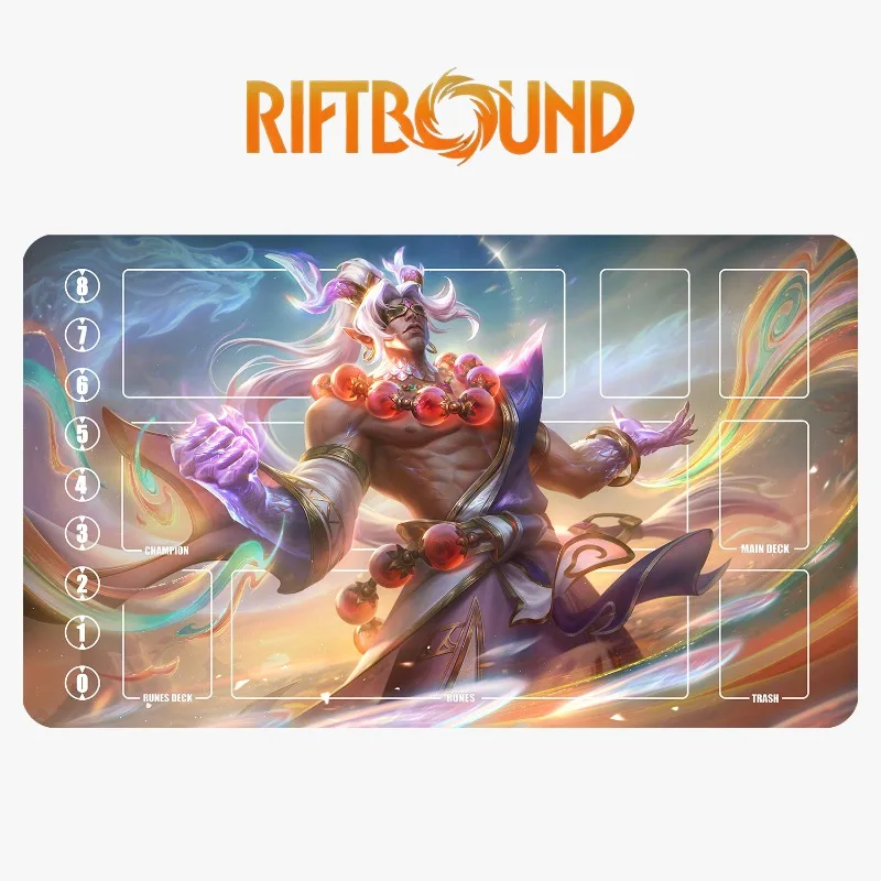 جديد Riftbound Leesin سلسلة 600x350 مللي متر لاعب واحد الميدان بطاقة معركة Playmat بطاقة شبكة مخيط حافة لوح مطاطي لعبة حصيرة لعبة #2