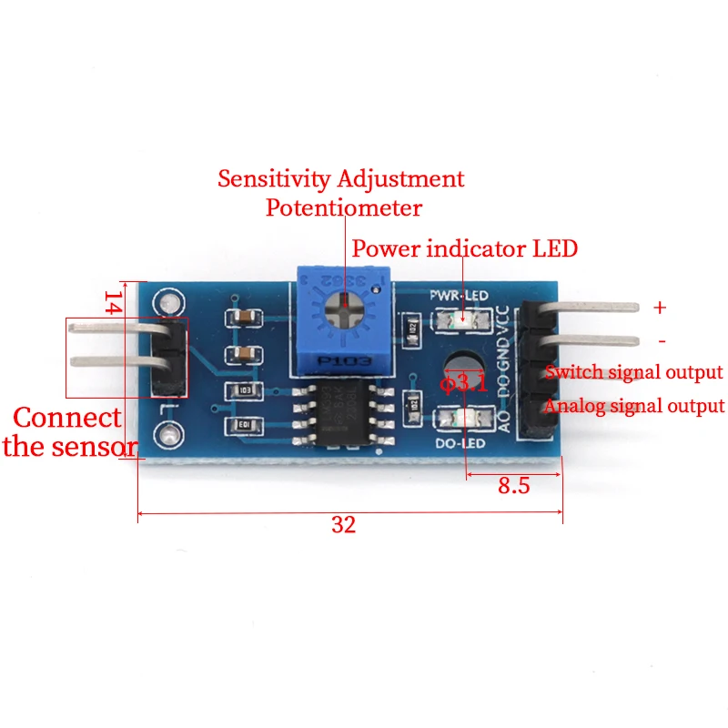 DC 3.3V-5V Snow/Raindrops Detection Sensor Module Dual Double sided Rain Weather Module Humidity For Arduino Robot Car Diy Kit