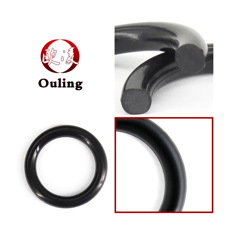 50pcs/bag EPDM CS2.4/2.8/3.1mm OD9-50mm O-Ring Thickness Black Washer Seals Rubber Ring Waterproof O Rings in Stock