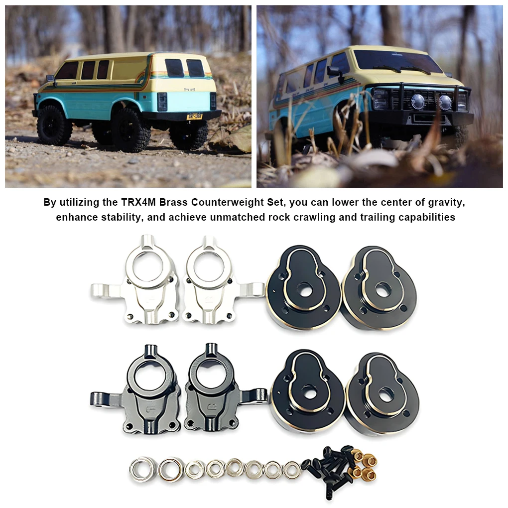 RCGOFOLLOW Counterweight RC Car Part Heavy Duty Rc Counterweight For 1/18 HOBBYPLUS 1810178 Crawler RC Upgrade Part Black