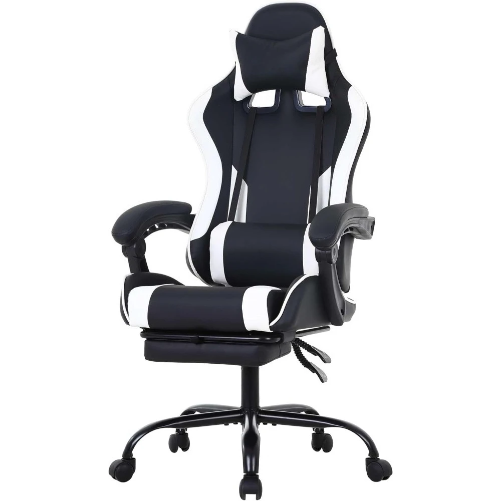 

Ergonomic Racing Desk Chair Computer Chair Gaming Chair with Footrest Lumbar Support Headrest Armrest Task Rolling Swivel