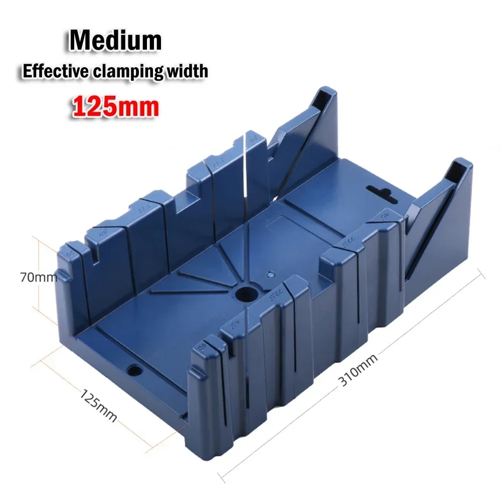 Mitre Saw Box Inclined/45/90 Degree Cutting Blue ABS Plastic Clip For Architectural Working Woodworking Hand Tool Accessories