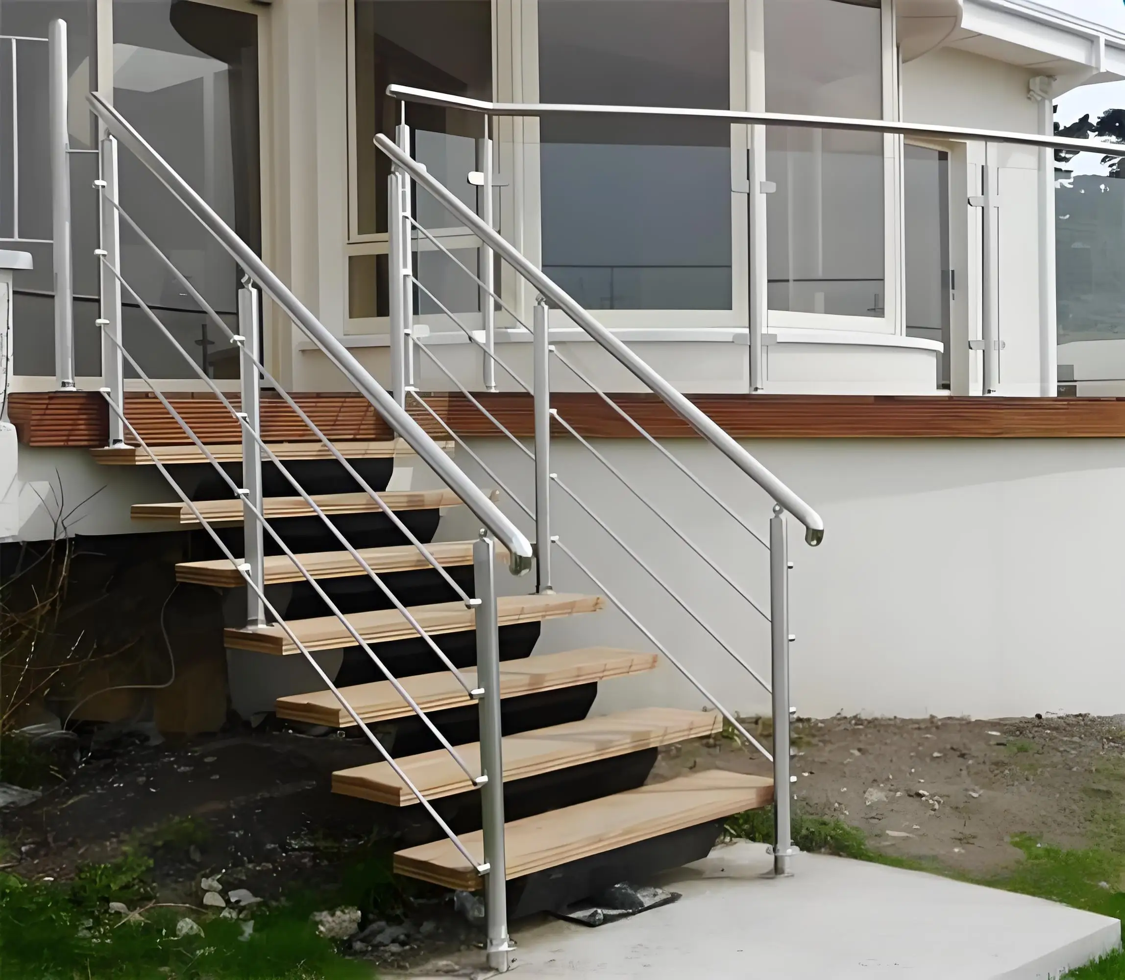 التخصيص 304 درابزين الممر الفولاذ المقاوم للصدأ منصات واقية لبناء المكاتب درابزين الدرابزين الدرابزين #1