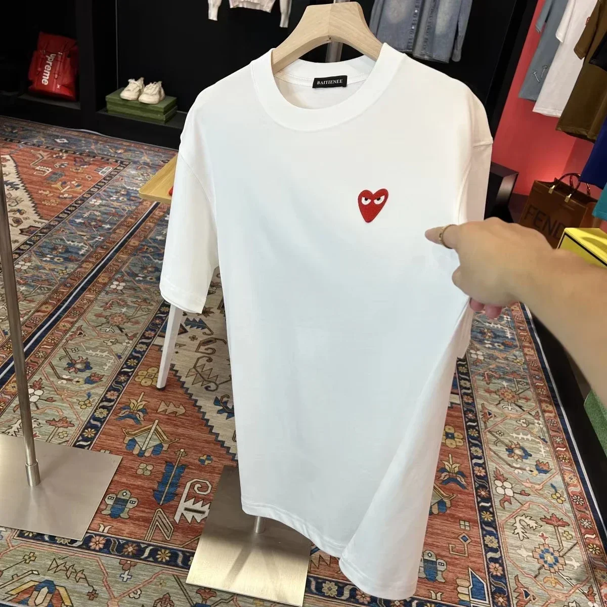 

2025 New Hot New Eye-catching Pure Cotton Short-sleeved T-shirt, High-quality, Versatile Both Men and Women Ropa De Dormir