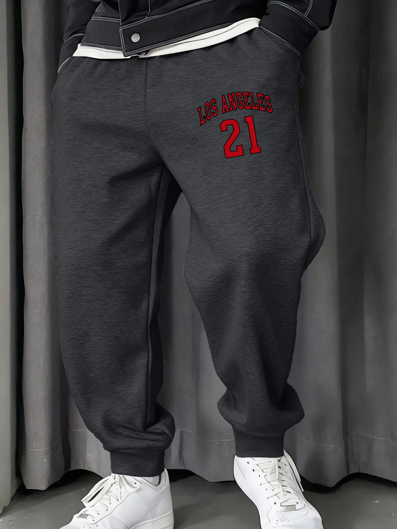 

Los Angeles Number 21 Printing Mens Sweatpant Autumn Jogging Britches Warm Comfy Long Pants Joggers Basic Unisex Trousers
