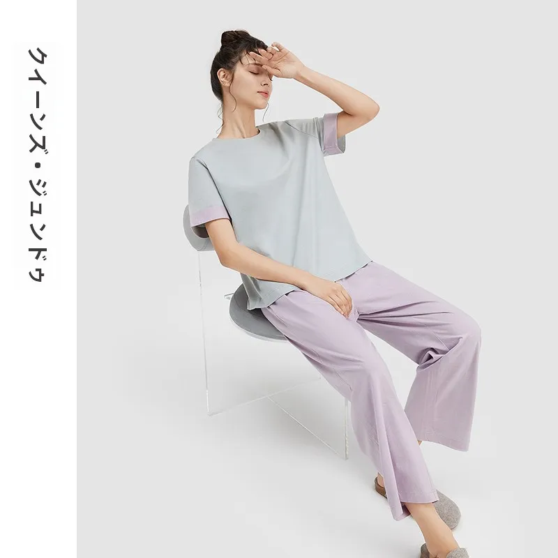 chundu-nouveau-coton-pur-spwear-femmes-ete-ort-sve-pantalons-longs-leger-maison-vetements-ensemble-mince-modele-maison-loisirs