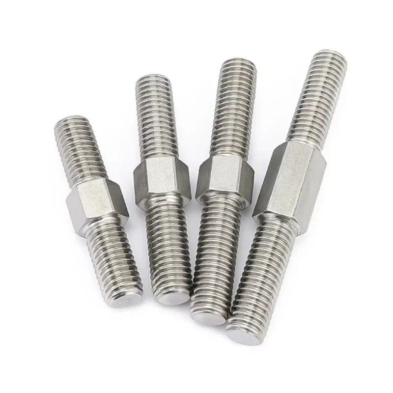 M3 - M16 304 Stainless Steel Dual Head Threaded Bar Stick Left And Right Thread Double End Thread Rod Stud Bolts L=30mm-150mm