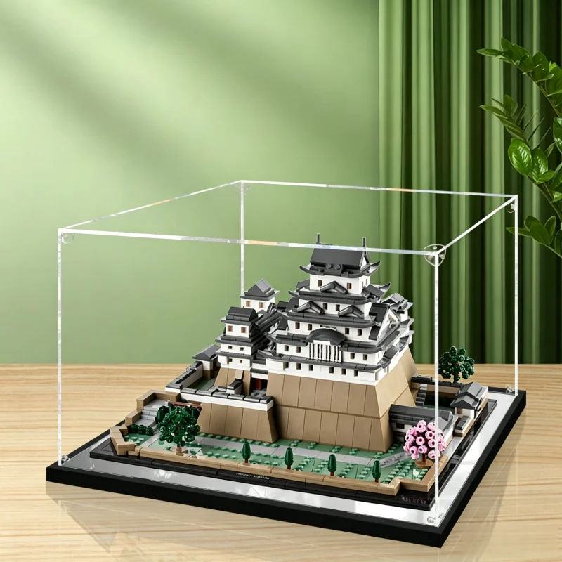 Acrylic Display Case For Lego 21060 Himeji Castle,DustProof Clear Display Case For 21060 Building Block Model Storage Box