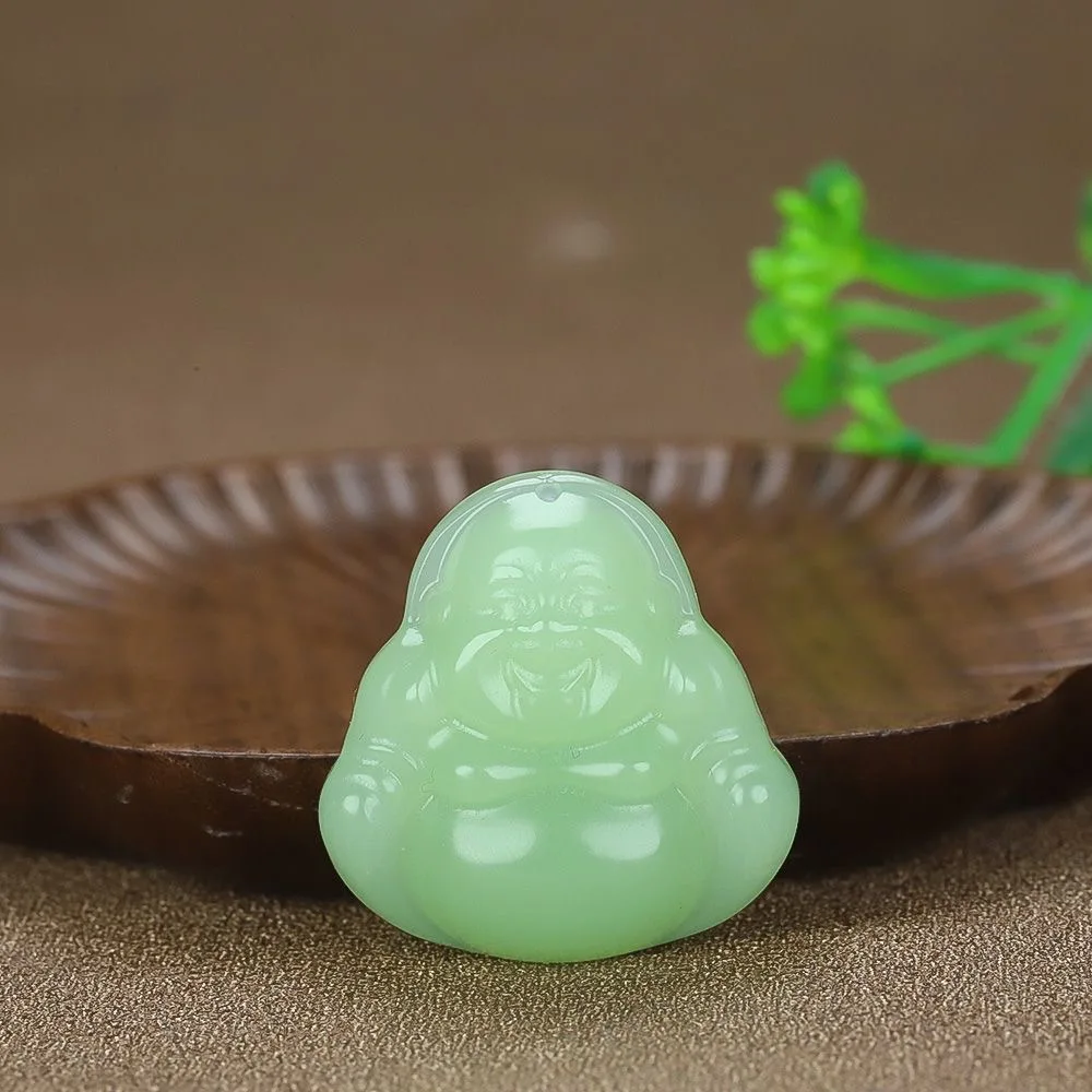 

Xinjiang Natural Hotan Maitreya Buddha Jade Pendant Men's and Women's Versatile