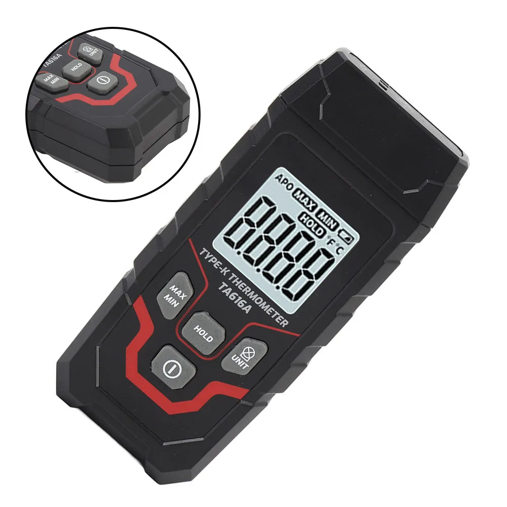 TA616A Single Channel K-Type Thermocouple Thermometer Digital Backlit For For Surface For For Temperature Meter Probe For Indust
