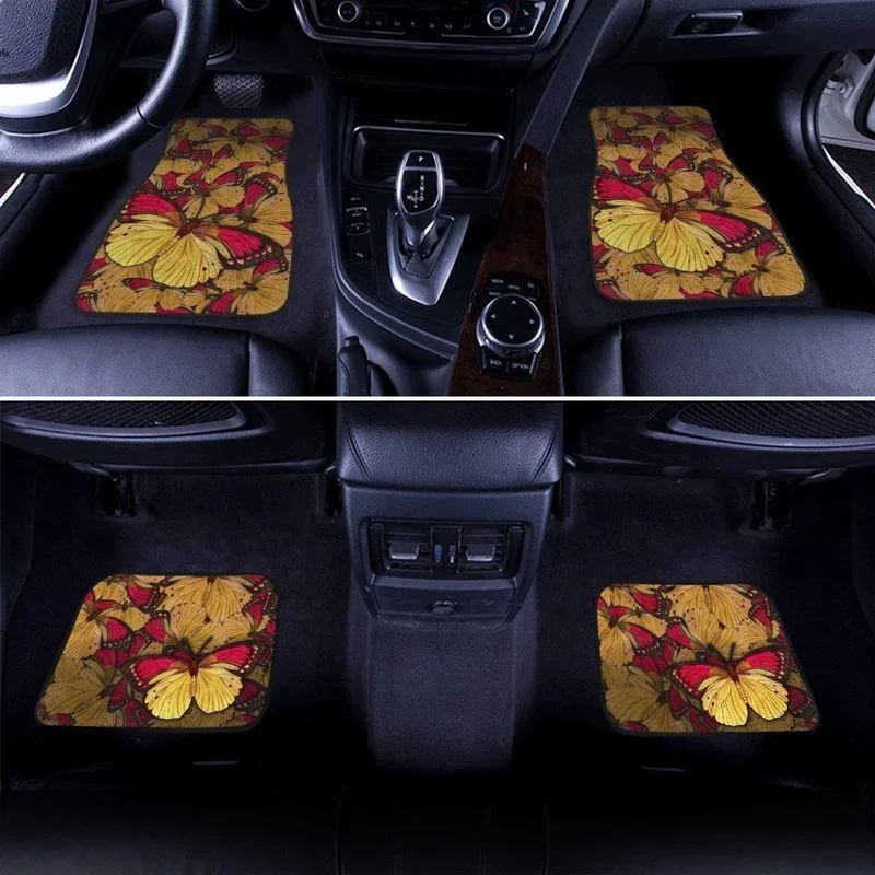 Fairy Butterfly Car Floor Mats Custom Butterfly Car Accessories Gifts Idea 4PCs Pack