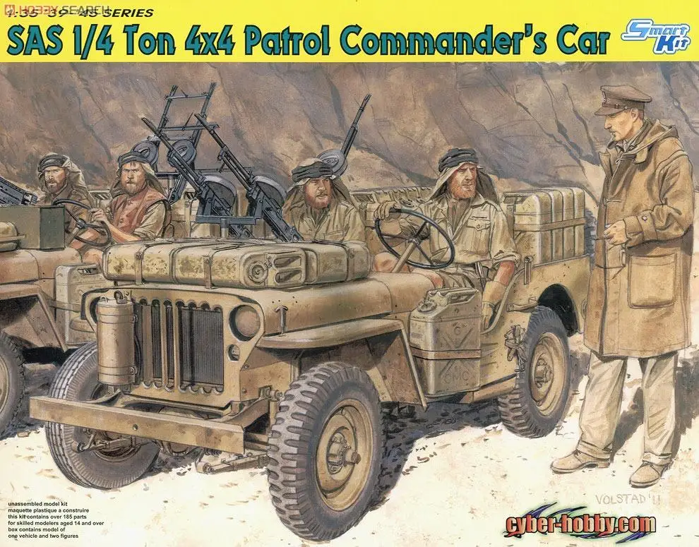 

DRAGON 6724 1/35 Scale WW.II SAS 1/4 Ton 4x4 Patrol Commander`s Car Plastic Model Kit