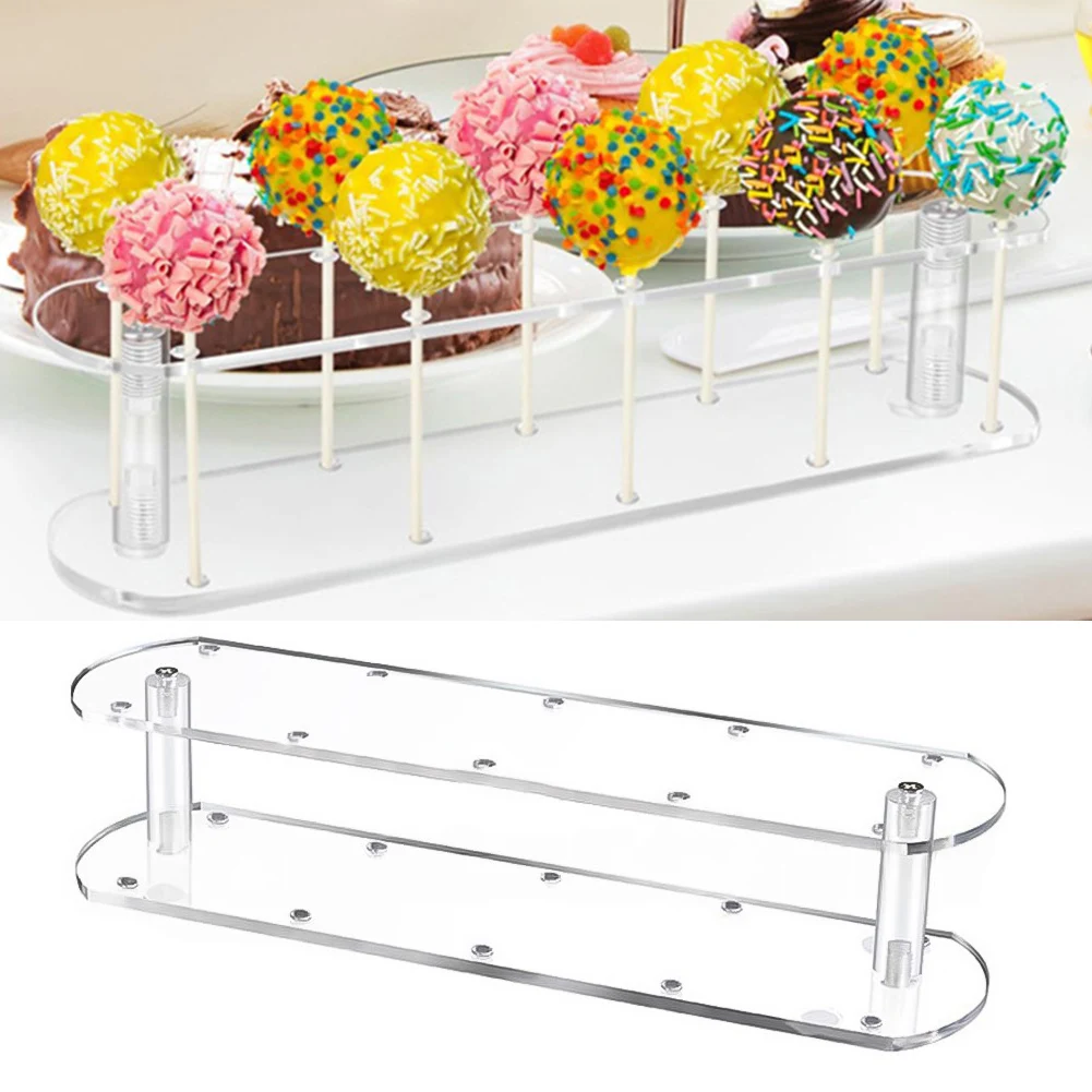 

Прозрачная акриловая подставка для торта с 10-отверстиями, предназначенная для свадьбы и вечеринки. Легкая для очистки и хранения.