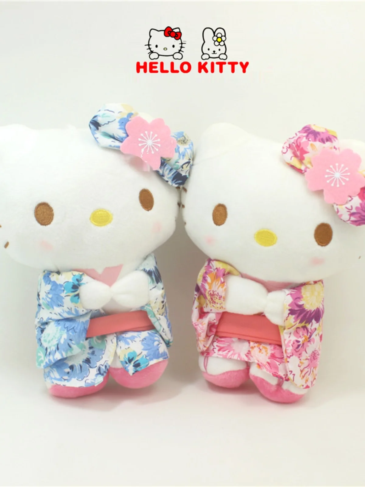 

Kawaii Sanrio Hello Kitty Cotton Toy Kimono Dress up KT Plush Doll Toys Hand-Made Wedding Car Head Decoration Gift For Girl Kids