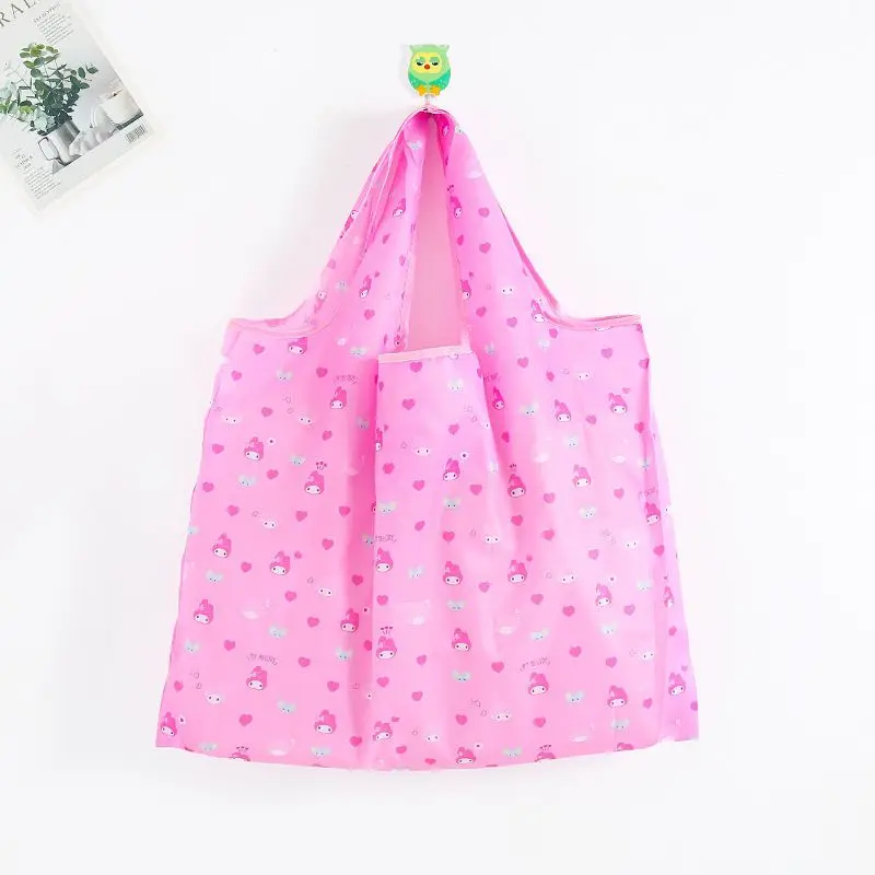 Kawaii Snoopy Portable Foldable Eco Friendly Bag Large Capacity Oxford Cloth Handheld Shopping Bag Cute Handheld Bag Snoopy Gift