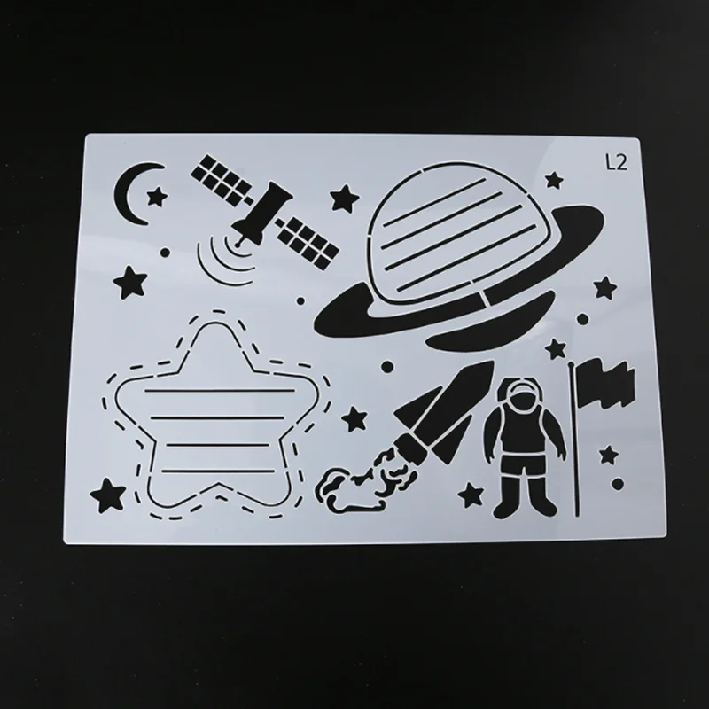 1pc Cartoon Hand copy Stencil DIY Layering Wall Scrapbook Coloring Embossing Album Decor Paper Card Painting Template Reusable