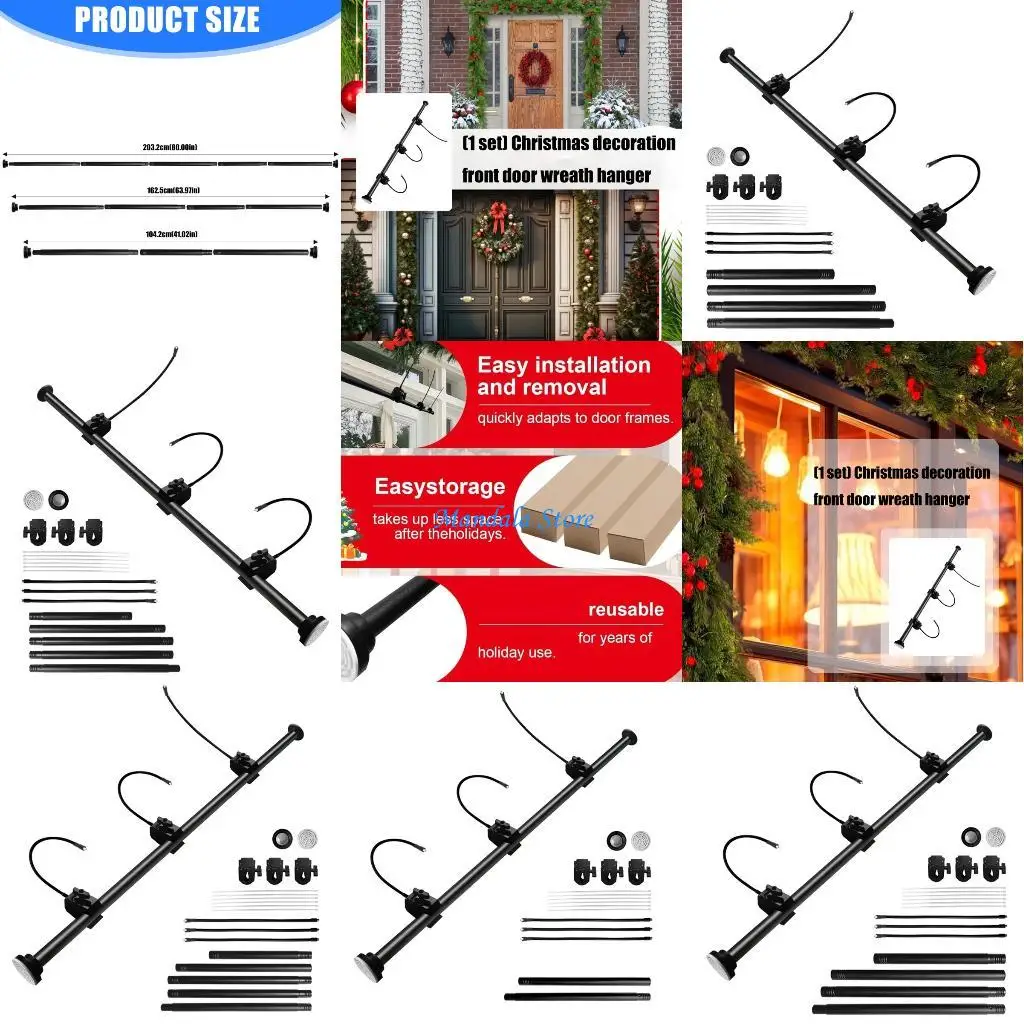 

U2JC Decoration Hook for Front Door Steel and Plastic Composite Construction Adjustable Frame Fit