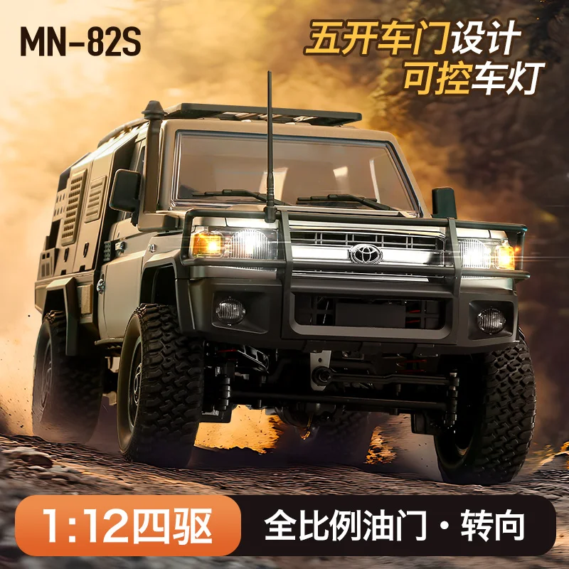 Mn82s Rc Car Pickup 1:12 Remote Control Model Retro Full-Scale Simulation Off-Road Climbing Car Toys Kids Gifts customized