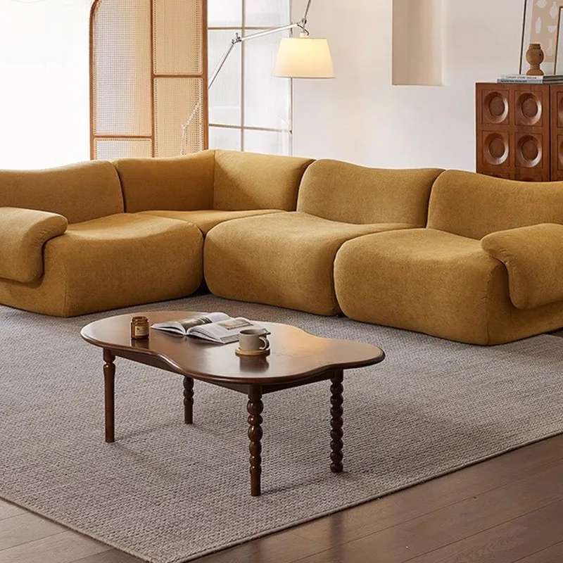 Elegant Large Living Room Sofas European Brown Double Puffs Compressed Sofas Recliner Nordic Designer Muebles Unique Furniture