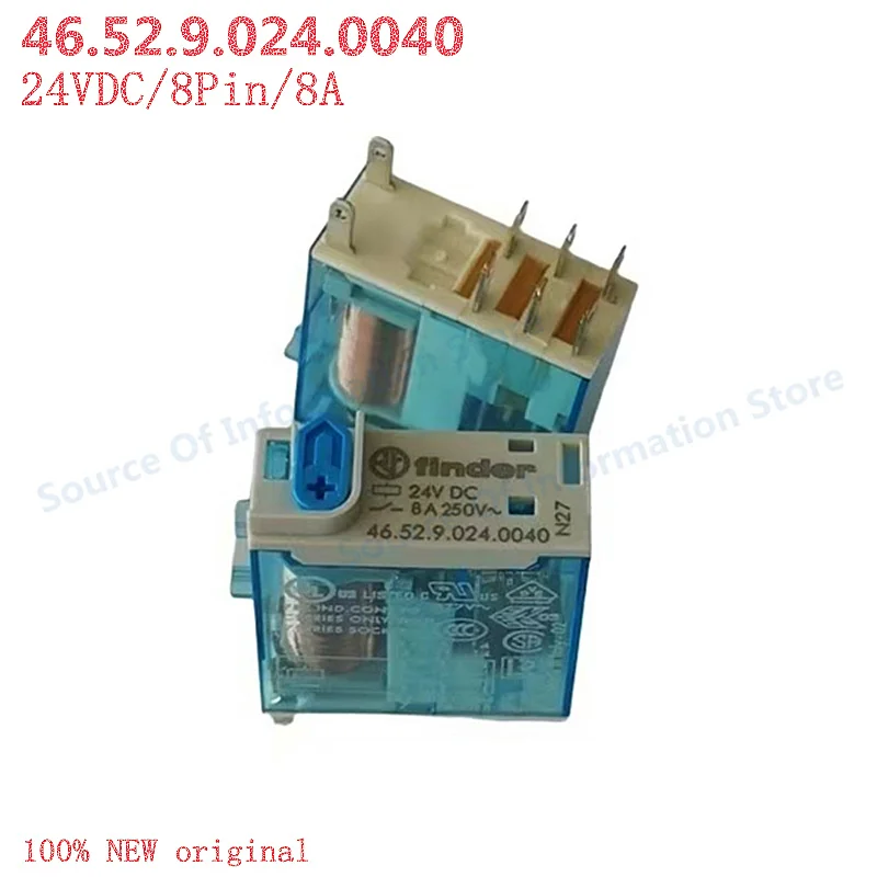 

46.52.9.024.0040 Finder Relay 24VDC 8-Pin 8A