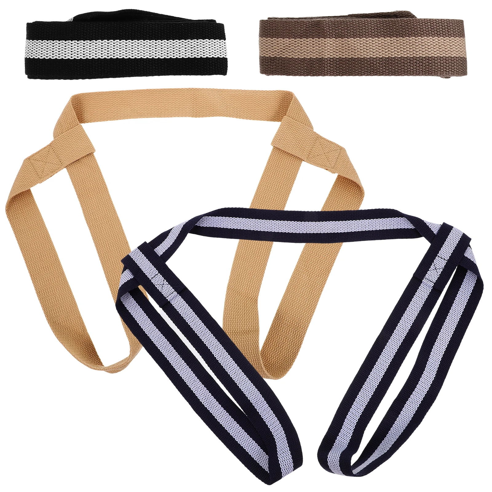 

4Pcs Yoga Mat Carry Strap Adjustable Durable Polyester Cotton Yoga Belt Multi-Function Exercise Band for Stretching Training