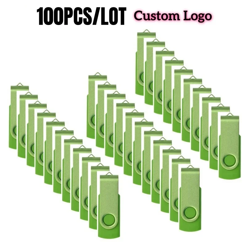 100 buah/lot harga pabrik usb 2.0 flash drive 512MB 4GB 16GB usb logam flashdisk 4GB 64GB usb memori stik Gratis hadiah logo kustom