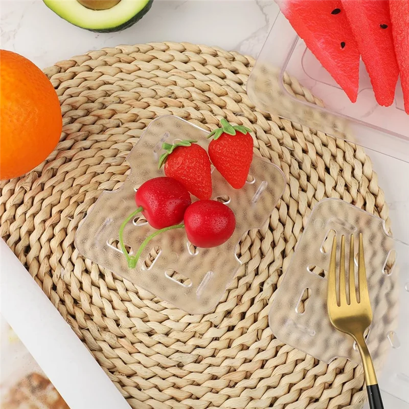 

Best-24 Pcs For Food Pan Drain Shelf–Plastic Grate, Acrylic Drain Trays Clear Plastic For 1/6 Size Fruit Vegetables