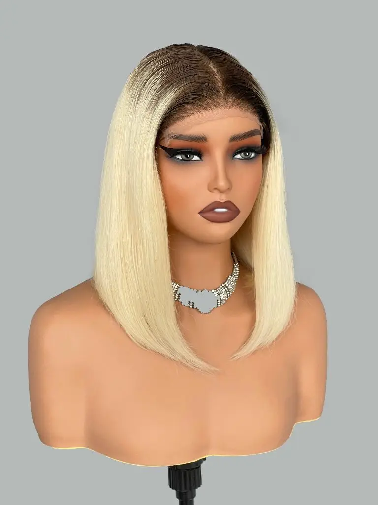 4/613 العسل شقراء مع جذور داكنة ملونة 13x4x1 الدانتيل جزء شعر مستعار للنساء شعر مستعار دانتيل شفاف البرازيلي عذراء شعر مستعار 180% #2