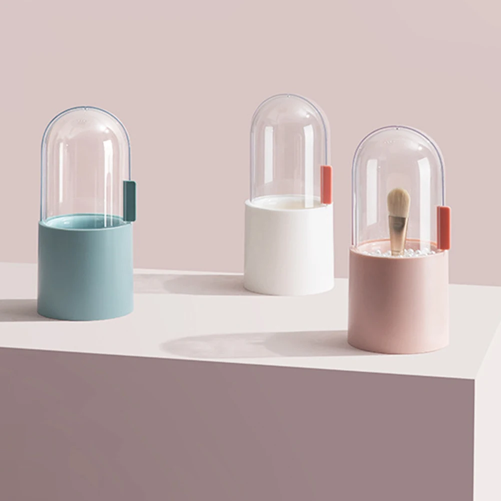 

Multi-Functional Cosmetics Organizer Storage Case Dustproof Makeup Brushes Box Jewelry Holder Desktop Decoration