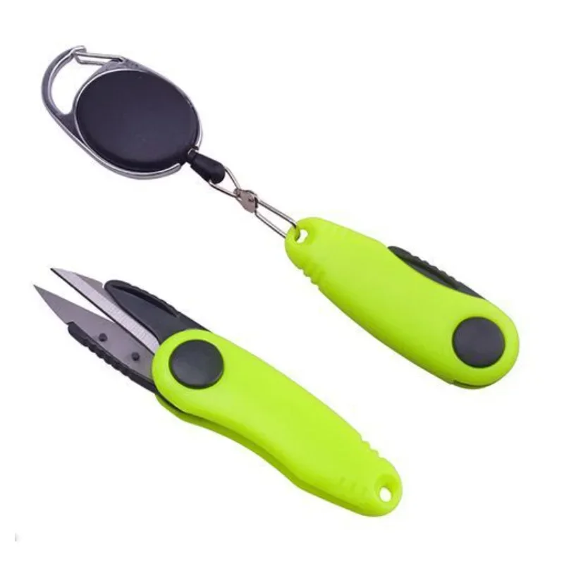 Quick Knot Tool Shrimp Shape Foldable Fishing Scissors Telescopic Rope Kit Fishing Line Cutter Clipper Nipper Fishing Tackle