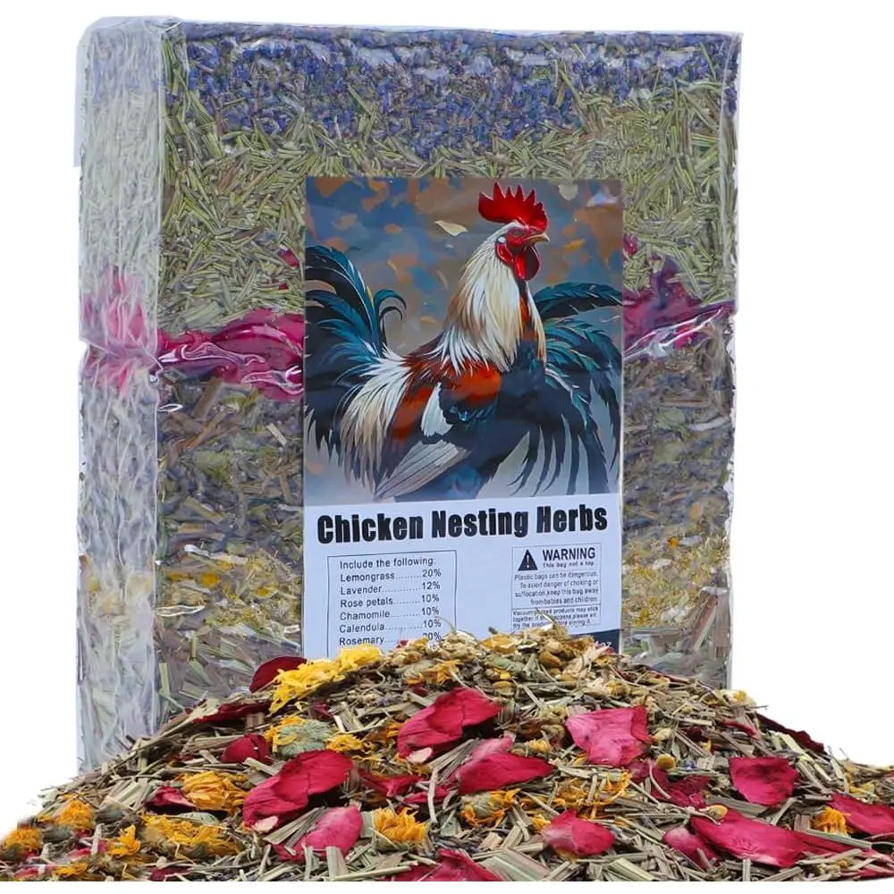 

42 oz Chicken Nesting Herbs lowers Vacuum-Packed, 2.6 lb Premixed 7 Dried Herbs Natural Nesting Box Herbs Increase Egg Productio