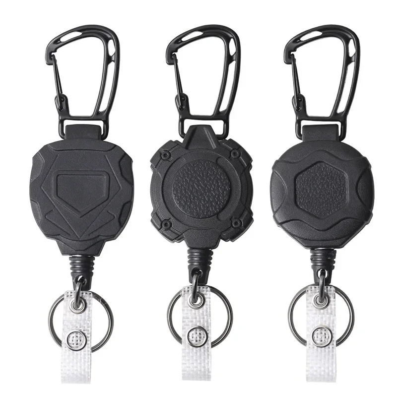 

Outdoor Sports Climbing Badge Reel Retractable Keychain 80cm Stainless Steel Wire Pass Work Card Clip Multi-purpose Badge Reels