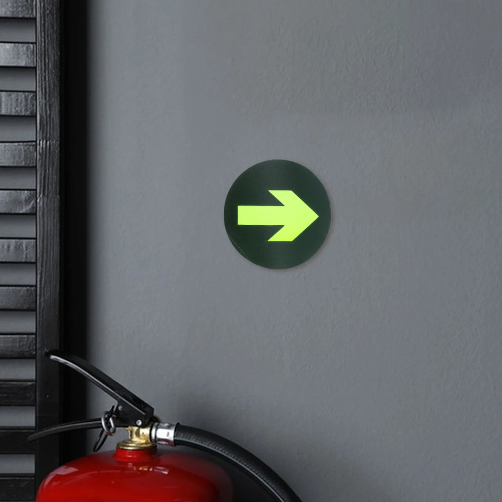 

10pcs Glow In The Dark Waterproof Safety Floor Direction Stickers Exit Signs For Business Emergency Security Adhesive Decals
