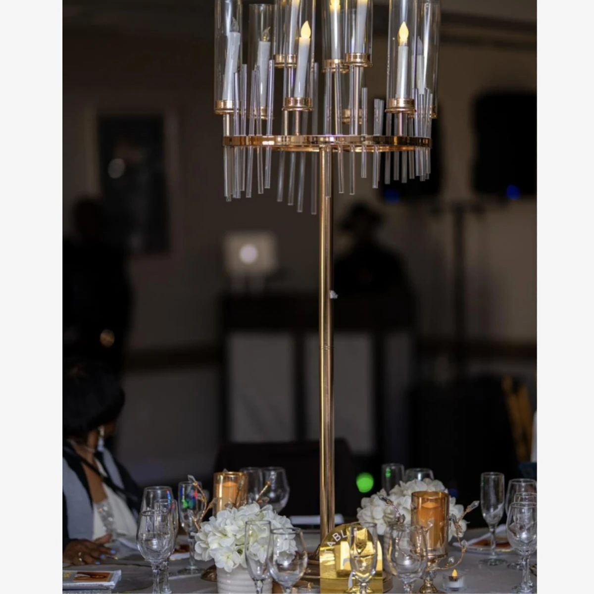 

4pcs/5pcs)/12pcs)100cm tall Events Decor Gold Flower Stand Metal Flower Vase Stand For Wedding Flower Ball Centerpiece 1535